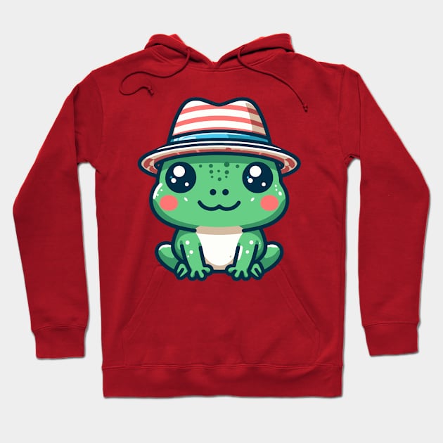 Stylish Frog with Hat Hoodie by CreativeArtss